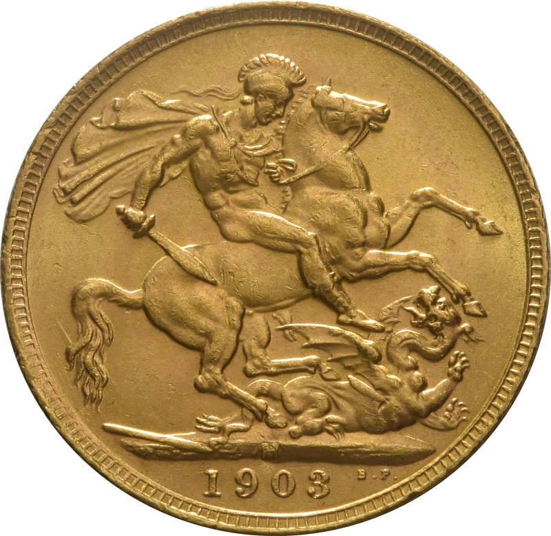 Moneda Soberano de Oro 1903 Eduardo VII (M)