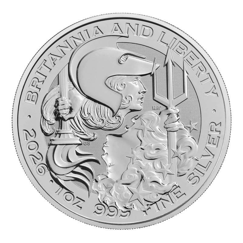 Moneda Britannia y Liberty de Plata de 1 oz 2026