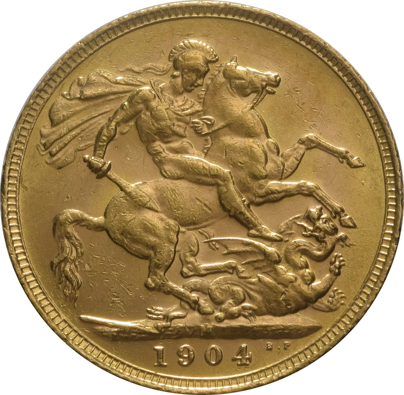 Moneda Soberano de Oro 1904 Eduardo VII (M)
