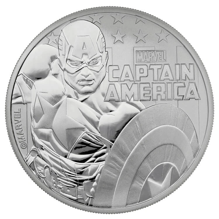 Moneda Capitán América 1 oz de Plata 2019