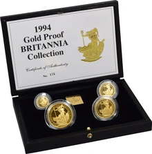 Juego de 4 Britannias Proof 1994 (en Caja Original)