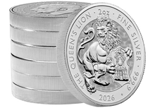 2026 León de la Reina - Bestias Tudor Moneda de plata de 2oz