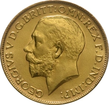 Moneda Soberano de Oro Jorge V 1912 Londres
