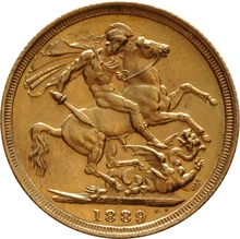 Moneda Soberano de Oro Victoria Jubileo 1889 (S)