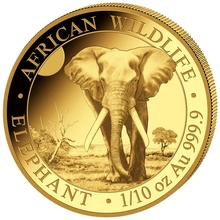 Moneda Oro 1/10 oz Elefante Somalí 2025
