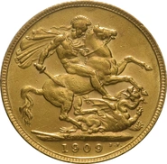 Moneda Soberano de Oro 1909 Eduardo VII (L)