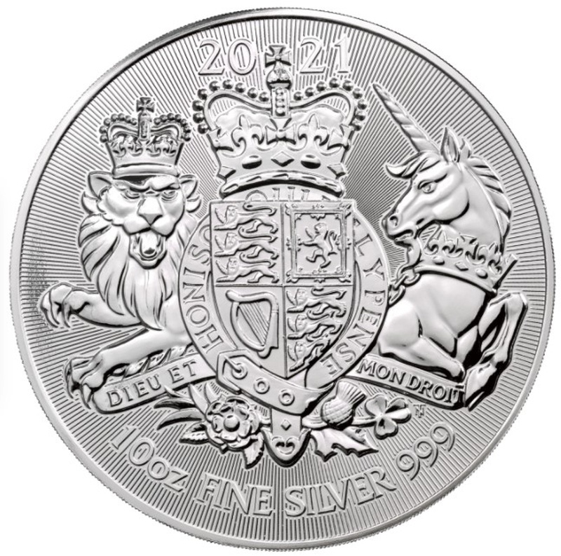 2021 Moneda Escudo de Armas de 10oz Plata