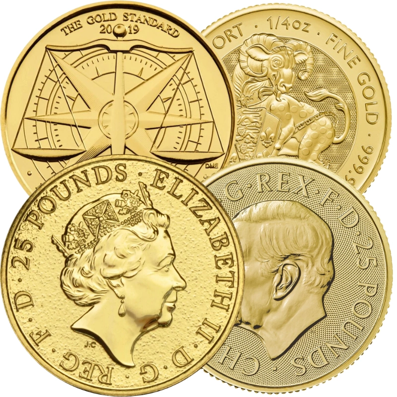 Moneda de Oro 1/4 oz Serie Lunar/Bestias de la Reina/Estándar