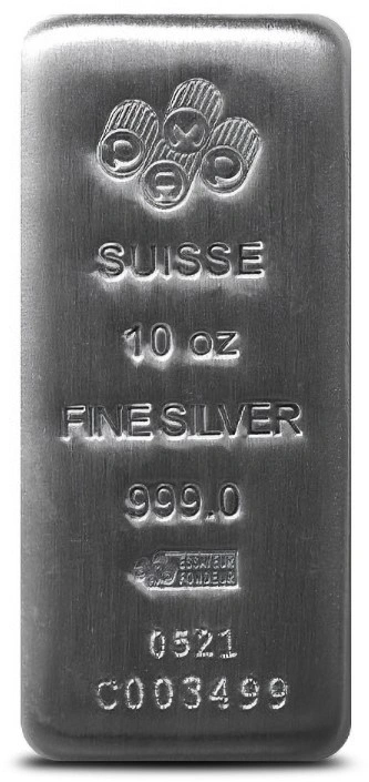PAMP 10oz Silver Cast Bar