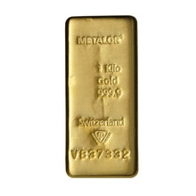 Lingote Metalor de 1kg de Oro