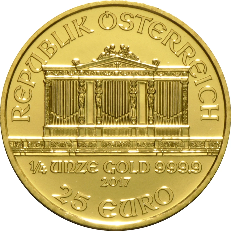 Moneda Filarmónica Viena de Oro de 1/4 oz 2017