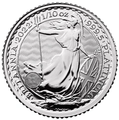 Moneda Britannia de Oro de 1/10 oz 2022
