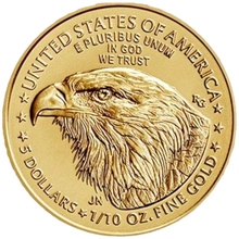 Moneda American Eagle de Oro de 1/10 oz 2024