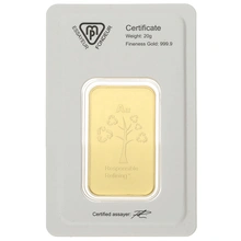Lingote de Oro de 20 g Metalor