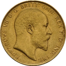 Moneda Soberano de Oro 1907 Eduardo VII (P)