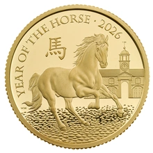 2026 Moneda de oro Proof de 1/4 oz del Año del Caballo de la Royal Mint