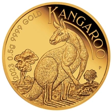 Moneda Canguro de Oro de Medio Gramo
