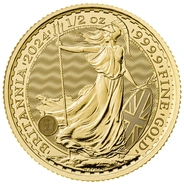 Moneda Britannia de Oro de 1/2 onza 2024