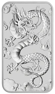 Moneda Dragón Rectangular de Plata de 1 oz 2019