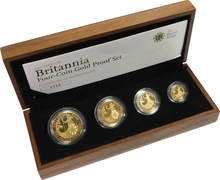 Juego de 4 Britannias Proof 2008 (en Caja Original)