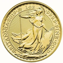 Moneda Britannia de Oro de 1 oz 2019