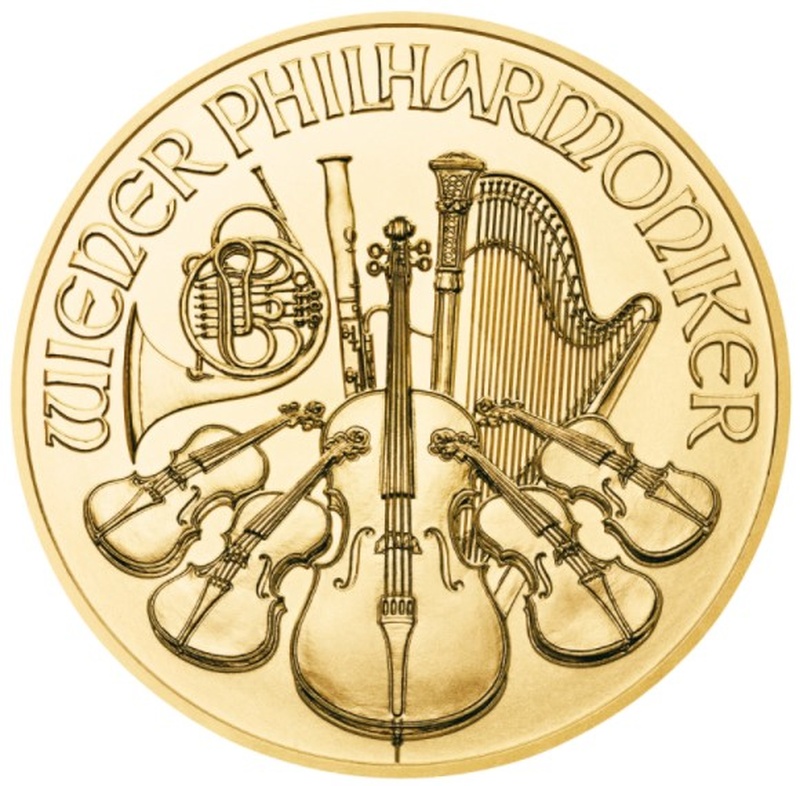 2021 Tenth Ounce Austrian Gold Philharmonic Coin
