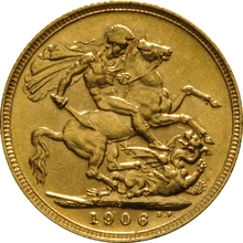 Moneda Soberano de Oro 1906 Eduardo VII (S)