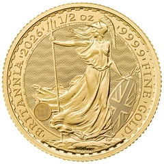 Moneda Britannia de Oro de 1/2 onza 2026