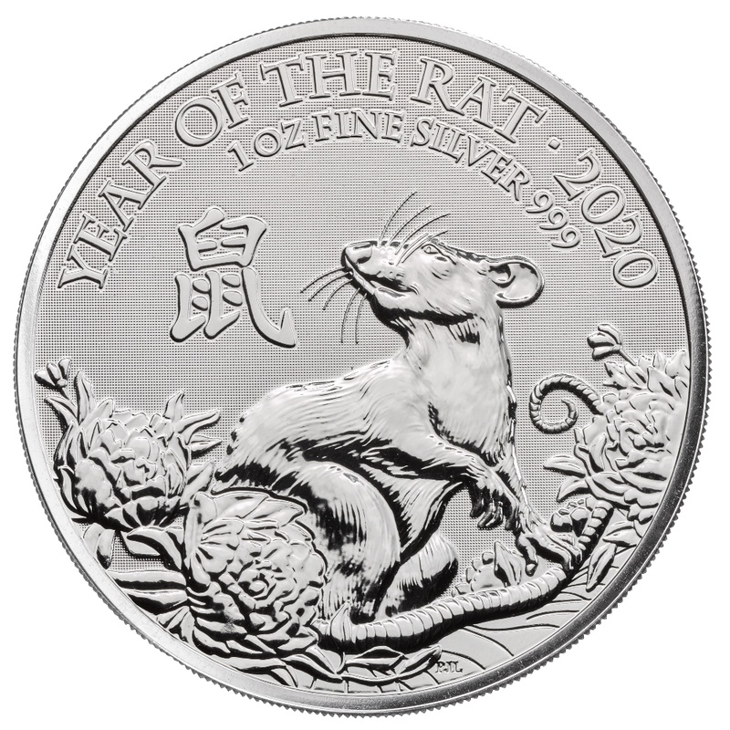 Royal Mint 1oz de Plata - 2020 Año de la Rata