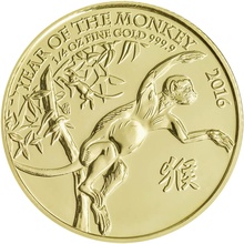 Royal Mint 1/4oz de Oro - 2016 Año del Mono