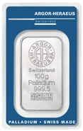 Lingote de Paladio de 100 g Argor-Heraeus