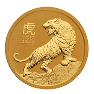 Moneda Oro 1/4 oz Perth Mint 2022 Año del Tigre