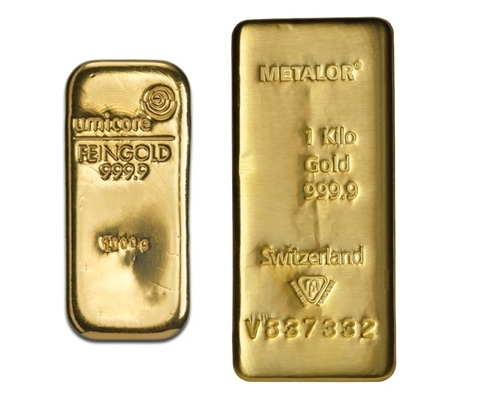 Lingote de Oro de 1 kg Nuevo (de Nuestra Elección)