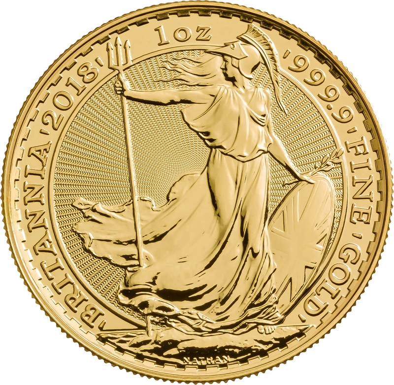 Moneda Britannia de Oro de 1 oz 2018