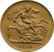 Moneda Soberano de Oro 1930 Jorge V (SA)