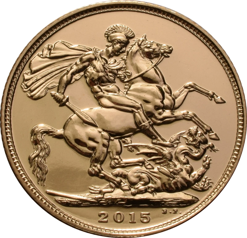 2015 Gold Sovereign Coin Elizabeth II Fourth Head