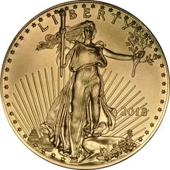 Moneda American Eagle de Oro de 1/2 oz 2018