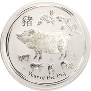 Perth Mint 1kg de Plata - 2019 Año del Cerdo