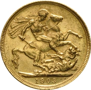 Moneda Soberano de Oro 1903 Eduardo VII (S)