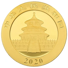 Moneda Panda Chino de Oro de 30 g 2020