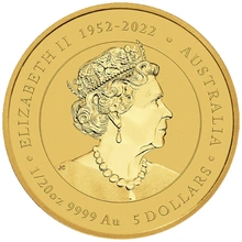 Moneda 2024 1/20 oz del Año del Dragón de la Casa de la Moneda de Perth
