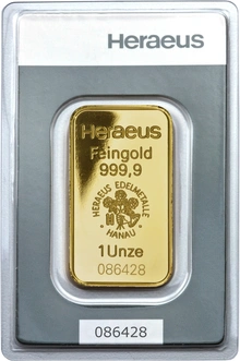 Lingote de Oro de 1 oz Heraeus