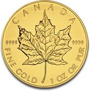 Hoja de Arce Canadiense de 1oz de Oro 2012