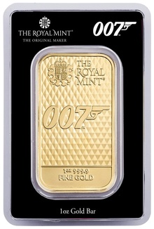 Lingote de 1 onza de oro - Diamantes para la eternidad - James Bond 007