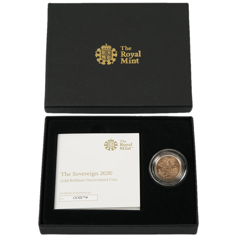 Moneda Soberano de Oro 2020 en Caja Original - Flor de Cuño Sin Circular