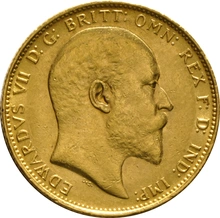 Moneda Soberano de Oro 1910 Eduardo VII (M)