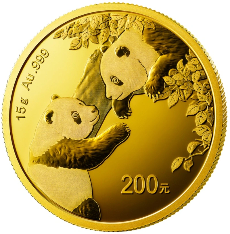 Moneda Panda Chino de Oro de 15 g 2023