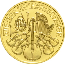 Moneda Filarmónica Viena de Oro de 1/4 oz 2017
