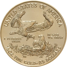 Moneda American Eagle de Oro de 1/2 oz 2016