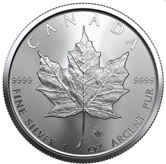 Maple Leaf Canadiense de 1 oz de Plata 2022